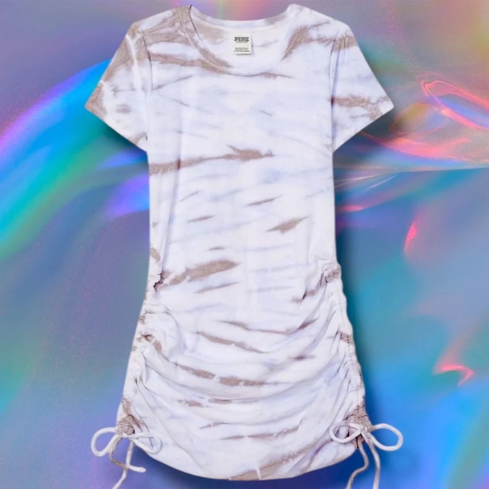 PINK Victoria’s Secret Dress beach Terry Ruched Side Dress NWT - Picture 3 of 9